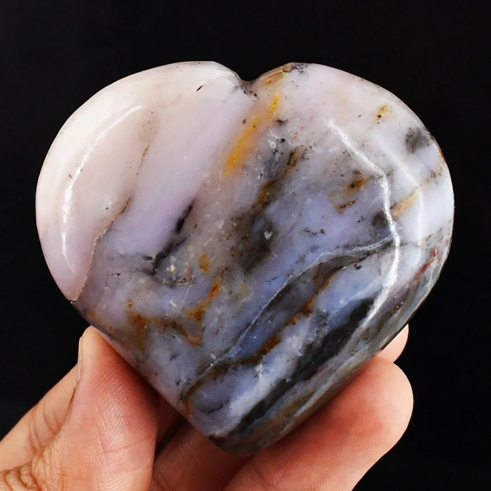 Genuine 479.00 Cts Pink Opal Healing Heart - Picture 1 of 16